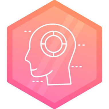 Beyin. Web simgesi basit illüstrasyon