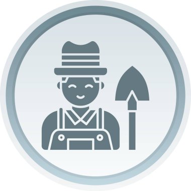 Çiftçi ikonu. vektör illüstrasyonu