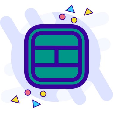 Bir mavi ve beyaz renk simgesinin vektör illüstrasyonu