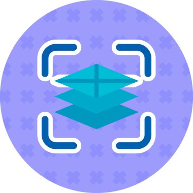 Tek bir harf simgesinin vektör illüstrasyonu