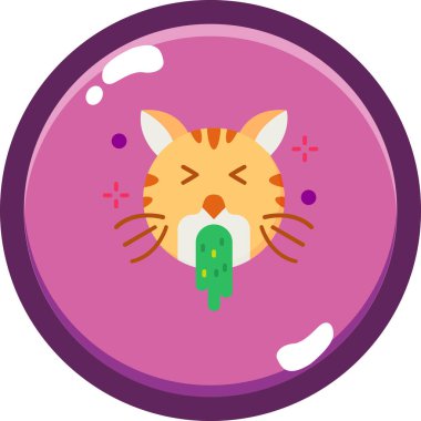 kedi simgesi, düz tasarım