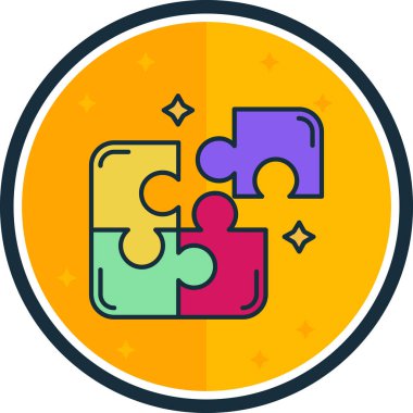 Parçalı bulmaca vektör simgesi