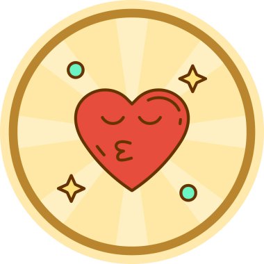 Kalp. Web simgesi basit illüstrasyon