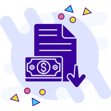 Para simgesi tasarım vektörü