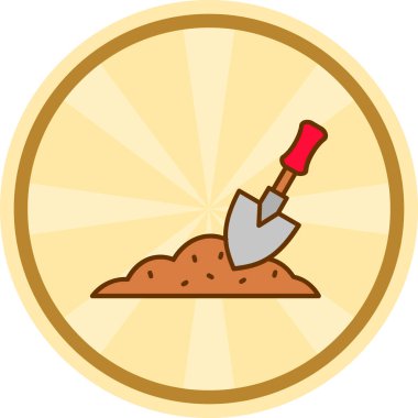 Kürek. Web simgesi basit illüstrasyon