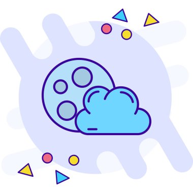 bulut simgesi, vektör illüstrasyonu