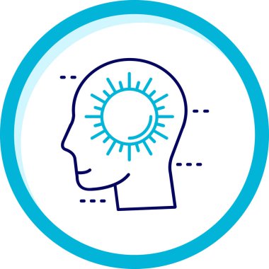 Beyin. Web simgesi basit illüstrasyon