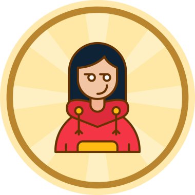 bir madeni para ile kız