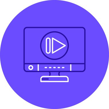 Bilgisayar. Web simgesi basit illüstrasyon