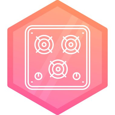 Beyaz çizgi güneş paneli simgesi beyaz arkaplanda izole edildi. Altıgen düğmesi. vektör illüstrasyonu