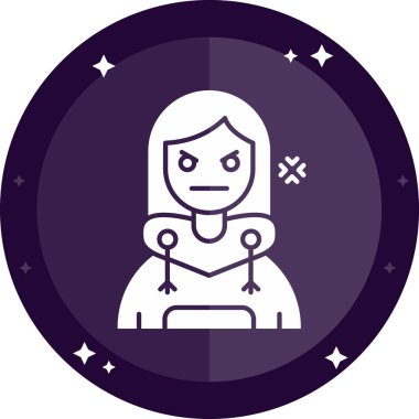 Cadılı bir kızın vektör çizimi