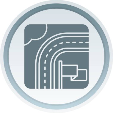 Yol simgesi, vektör illüstrasyonu