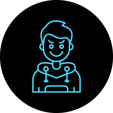 anne simgesi olan bebek, ana hatlı vektör çizimi