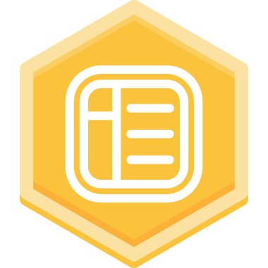 Sarı ve siyah bir ikonun vektör illüstrasyonu