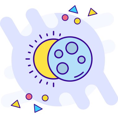 Gezegen ikonu vektör illüstrasyonu