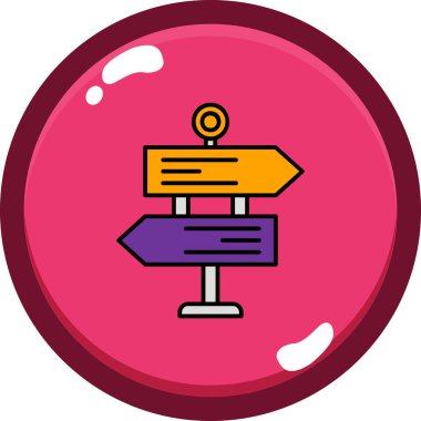 Pusula. Web simgesi basit illüstrasyon