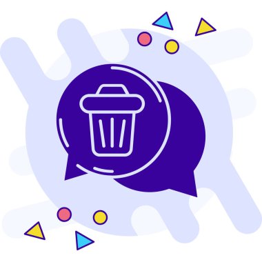 çizgi çöp kutusu simgesi beyaz arkaplanda izole edildi. Çöp kutusu tabelası. Çöp kutusu simgesini geri dönüştür. Ofis çöpü ikonu. Renkli taslak konsepti. vektör.