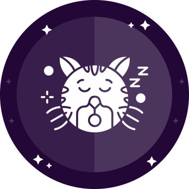 Tatlı uyuyan kedi çemberde.