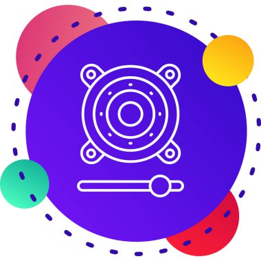 Uydu simgesi beyaz arkaplanda izole edildi. Renkli taslak konsepti. Vektör.