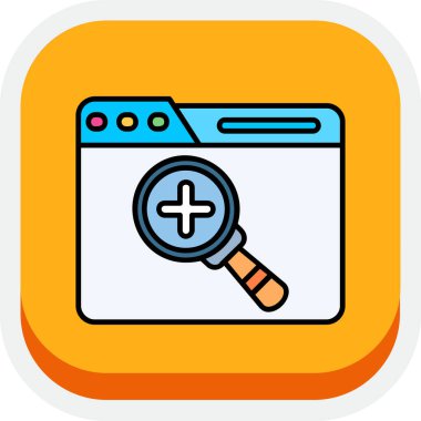 Arama simgesi, vektör illüstrasyonu