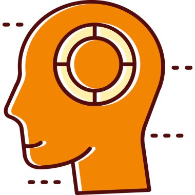 Beyin. Web simgesi vektör illüstrasyonu