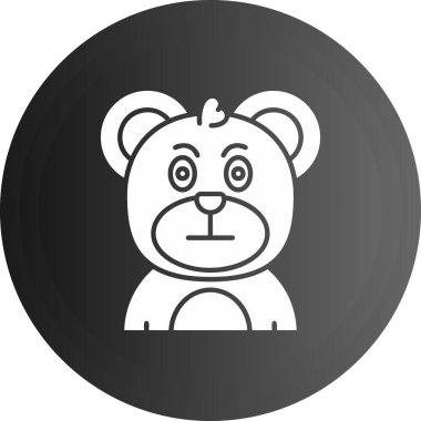 Moda tarzında izole edilmiş oyuncak ayı simgesi