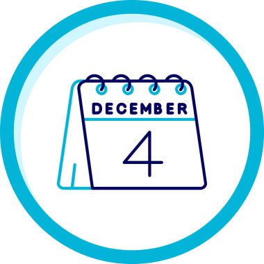 Günlük takvim simgesinde 5 Aralık takvim tarihi