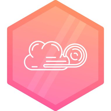 Bulut simgesi vektör illüstrasyonu