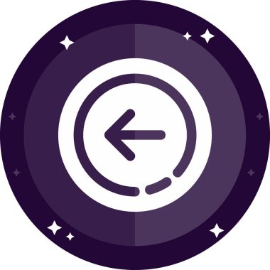 Bir pusulanın yuvarlak simgesinin vektör çizimi