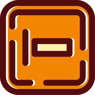 Kırmızı ve sarı ikonun vektör illüstrasyonu