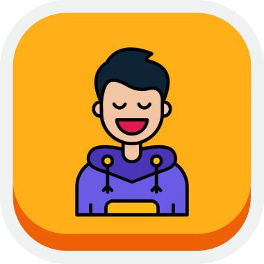 Çizgi film karakterinin vektör çizimi