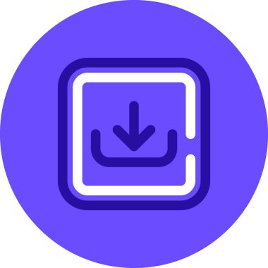 ok aşağı yönlü simge doldurulmuş dış hat biçimi