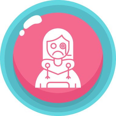 Maskeli bir kadının vektör çizimi