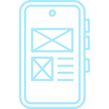 akıllı telefon simgesi vektör illüstrasyonu