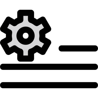 dişli ayarlama simgesi ana hat biçiminde ayarlanıyor