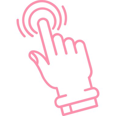 ekran simgesine dokun. Web için akıllı telefon vektör simgelerinin özet çizimi