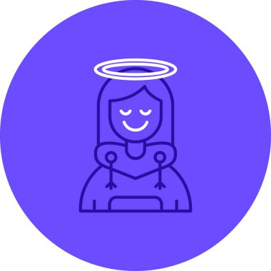 Haçı olan bir kadının vektör çizimi