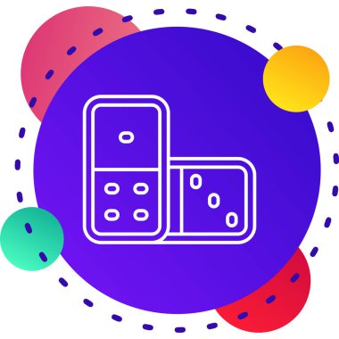 Beyaz arkaplanda siyah zar simgesi izole edildi. Kumarhane. Rastgele renk şekilleri. vektör illüstrasyonu.