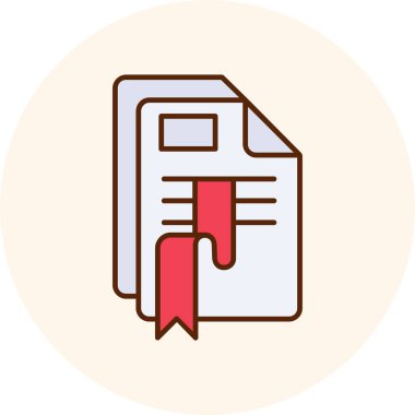 belge simgesi vektör illüstrasyonu