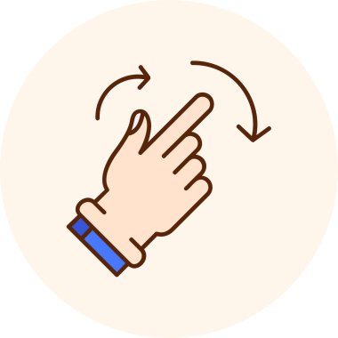 parmak dokunun parmak simgesi ana hat biçiminde