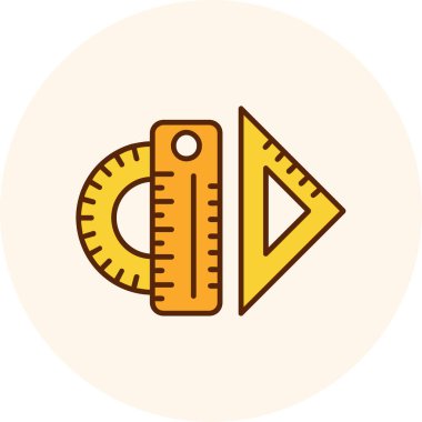 Teyp Düz Vektör Simgesi Tasarımı Ölçülüyor