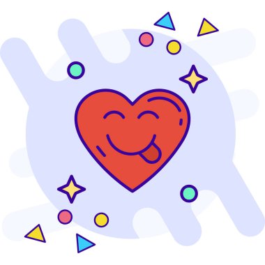 Kalp ikonu vektör illüstrasyonu