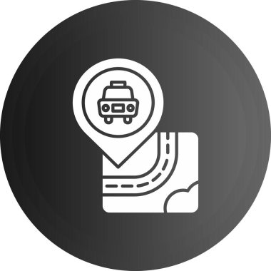 Moda tasarım tarzında araba gezinme simgesi