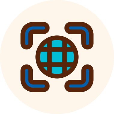 Toprak. Web simgesi basit illüstrasyon