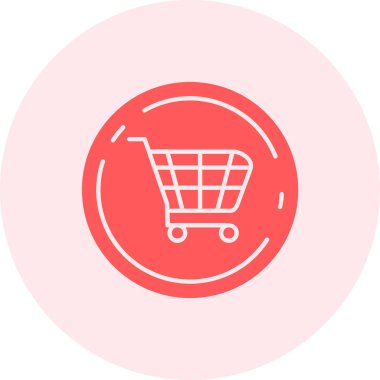 El arabası. Web simgesi basit illüstrasyon