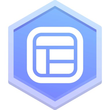 Altıgen simge vektör illüstrasyonu