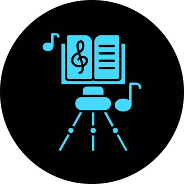 Müzik simgesi vektör illüstrasyonu