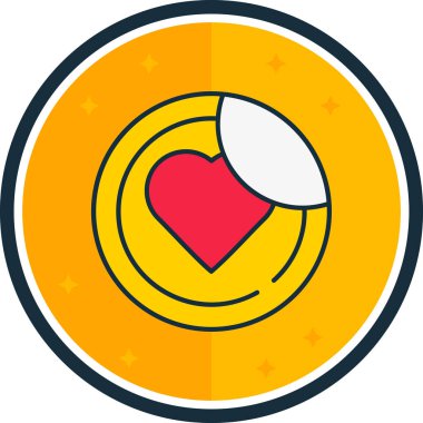 kalp simgesi modada izole edilmiş arkaplan