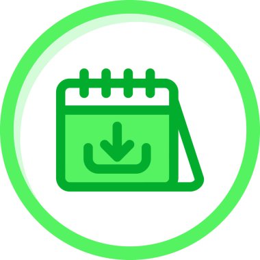 Takvim simgesi, vektör illüstrasyonu basit tasarım