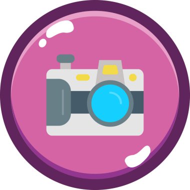 Kamera. Web simgesi basit illüstrasyon